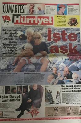 Hürriyet Cumartesi Gazetesi 9 Şubat 2002-Sevgililer Günü Öncesi Bennu Gerede den Tutkulu Bir Açıklama GZ45301 - 2