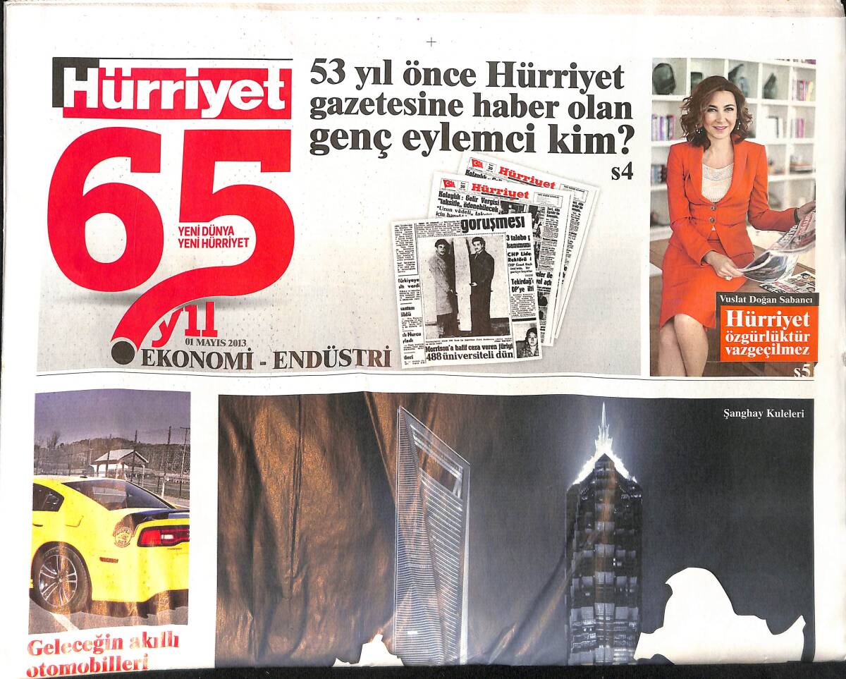 Hürriyet Ekonomi/Endüstri Gazetesi 65. Yıl 1 Mayıs 2013 GZ154137 - 1