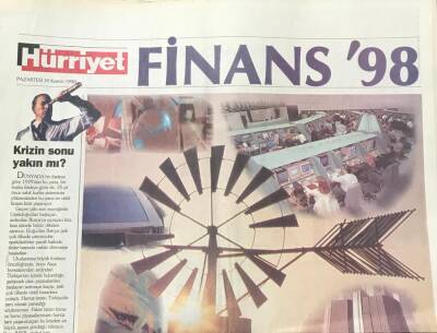 Hürriyet Finans98 Gazetesi 30 Kasım 1998 -Hayat Standardının Güvencesi Sigorta -Bankalar Kriz Dinlemiyor GZ30630 - 1