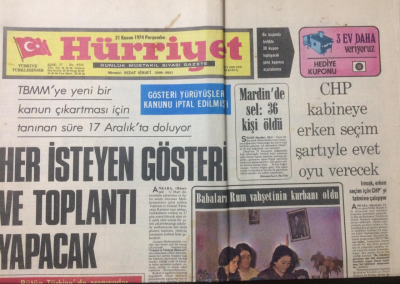 Hürriyet Gazete 21 Kasım 1974 - Babaları Rum Vahşetinin Kurbanı Oldu - GZ12555 - 2