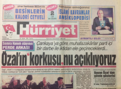 Hürriyet Gazete 22 Şubat 1991 - Özalın Korkusunu Açıklıyoruz - GZ12545 - 2