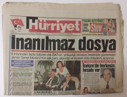 Hürriyet Gazetesi 1 Ağustos 1993 - İSKİnin İnanılmaz Yolsuzluk Dosyası GZ10918 - 1
