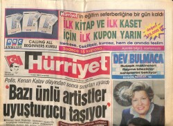 Hürriyet Gazetesi 1 Aralık 1990 - Bazı Ünlü Artistler Uyuşturucu Taşıyor GZ62381 - 2