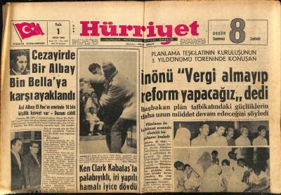 Hürriyet Gazetesi 1 Ekim 1963 - Keban Barajını Almanlar Yapıyor GZ81775 - 1
