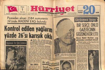 Hürriyet Gazetesi 1 Ekim 1967 - Kontrol Edilen Yağların Yüzde 26sı Karışık Çıktı GZ91900 - 1