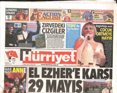 Hürriyet Gazetesi 1 Ekim 2014 - Sezen Aksu Özgürlüğe Evet Çocuk Örtmeye Hayır - Çorluda Fabrika Kapandı , 677 Kişi Daha İşsiz Kalacak GZ109799 - 1