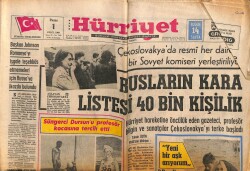 Hürriyet Gazetesi 1 Eylül 1968 - Rusların Kara Listesi 40 Bin Kişilik GZ70905 - 1