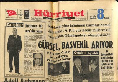 Hürriyet Gazetesi 1 Haziran 1962 - Oyuncu Lale Oraloğlunu Kocası Sokakta Dövdü GZ72581 - 1
