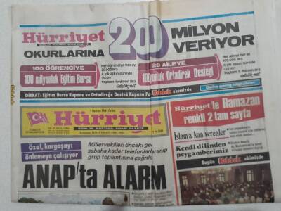 Hürriyet Gazetesi - 1 Haziran 1984 - ANAPta Alarm GZ111628 - 1