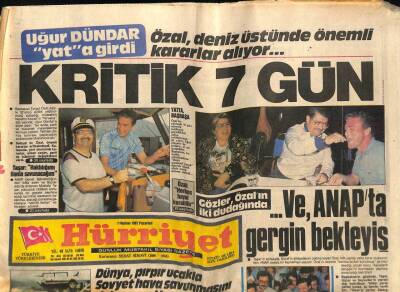 Hürriyet Gazetesi 1 Haziran 1987 - Kremlini Çıldırtan Uçuş GZ60869 - 1
