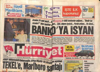 Hürriyet Gazetesi 1 Haziran 1989 - Mete Has , Karşılıksız Çek Vermekle Suçlanıyor - Tekele , Marlboro Şantajı GZ119026 - 1
