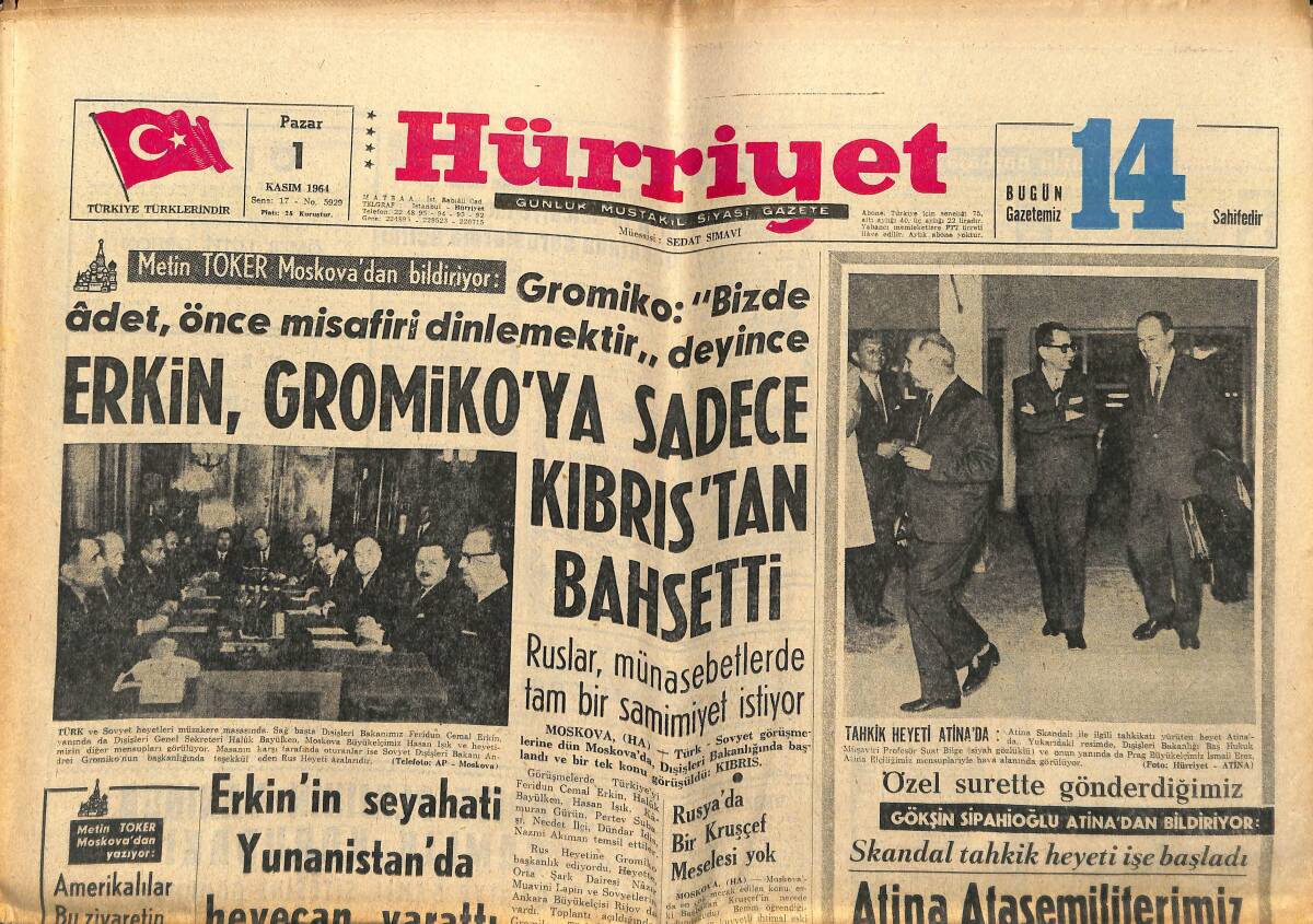 Hürriyet Gazetesi 1 Kasım 1964 - Carven'in Muhteşem Defilesi - Dünya'nın En Büyük Yakutu Hint Yıldızı'nı Çaldılar GZ146933 - 1