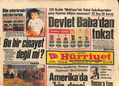 Hürriyet Gazetesi 1 Kasım 1985 - Kaliforniya Okullarına Ermeni Soykırımı Dersi Konuldu GZ80131 - 1