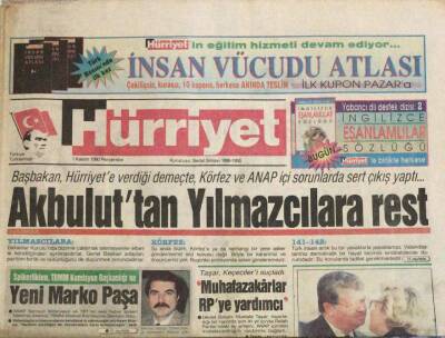 Hürriyet Gazetesi 1 Kasım 1990-Amerikan Kuvvetleri Savaş Provasına Başladı GZ45030 - 2