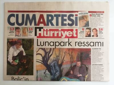 Hürriyet Gazetesi 1 Kasım 2003 Lunapark Ressamı -GZ14521 - 1