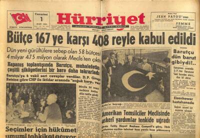 Hürriyet Gazetesi 1 Mart 1958 - Nâsır , Arap Aleminin İskenderi Olmak İstiyor GZ117865 - 1