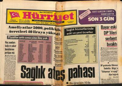 Hürriyet Gazetesi 1 Mart 1975 - Ayten Gökçer Kleopatra Oldu... GZ70425 - 1