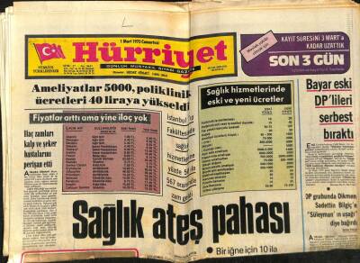 Hürriyet Gazetesi 1 Mart 1975 - Tarkan Çizgiromanı - Ayten Gökçer Kleopatra Oldu GZ88189 - 1