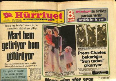 Hürriyet Gazetesi 1 Mart 1981 - Bülent Ersoyun Çalınan Mücevherleri Menajerinin Kasasında Çıktı GZ69372 - 1