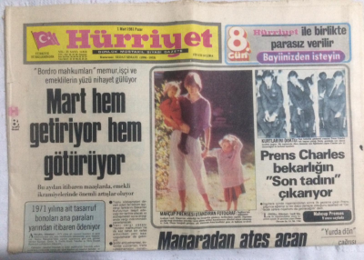 Hürriyet Gazetesi 1 Mart 1981 - Prens Charles Bekarlığın Son Tadını Çıkarıyor - GZ19767 - 1