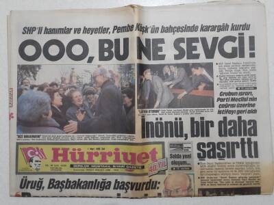Hürriyet Gazetesi - 1 Mart 1988 - Erdal İnönü Bir Daha Şaşırttı GZ111640 - 1