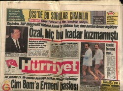 Hürriyet Gazetesi 1 Mart 1989 - Turgut Özal Hiç Bu Kadar Kızmamıştı GZ61745 - 2