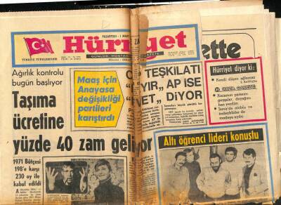 Hürriyet Gazetesi 1 Mart - Taşıma Ücretine Yüzde 40 Zam Geliyor GZ77790 - 1