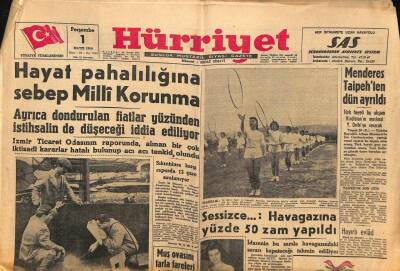 Hürriyet Gazetesi 1 Mayıs 1958 - Menderes Taipehten Dün Ayrıldı GZ82970 - 1