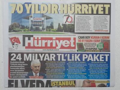 Hürriyet Gazetesi 1 Mayıs 2018 - Elveda Türkiye Merhaba Suriye GZ52991 - 1