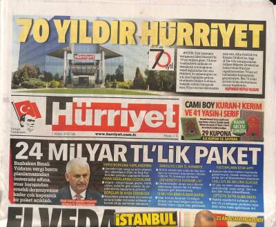 Hürriyet Gazetesi 1 Mayıs 2018 - Volkan Demirel Benim Gidişim Milat Oldu GZ84339 - 1