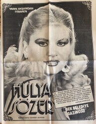 Hürriyet Gazetesi 1 Ocak 1981 - Bebek Belediye Gazinosu Hülya Sözer Dev Boy Afişi GZ73447 - 2