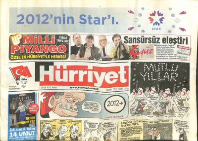 Hürriyet Gazetesi 1 Ocak 2012 - Atina Yangın İçin Davacı GZ113032 - 1