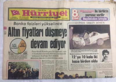 Hürriyet Gazetesi 1 Şubat 1981 - Altın Fiyatları Düşmeye Devam Ediyor - GZ19795 - 1