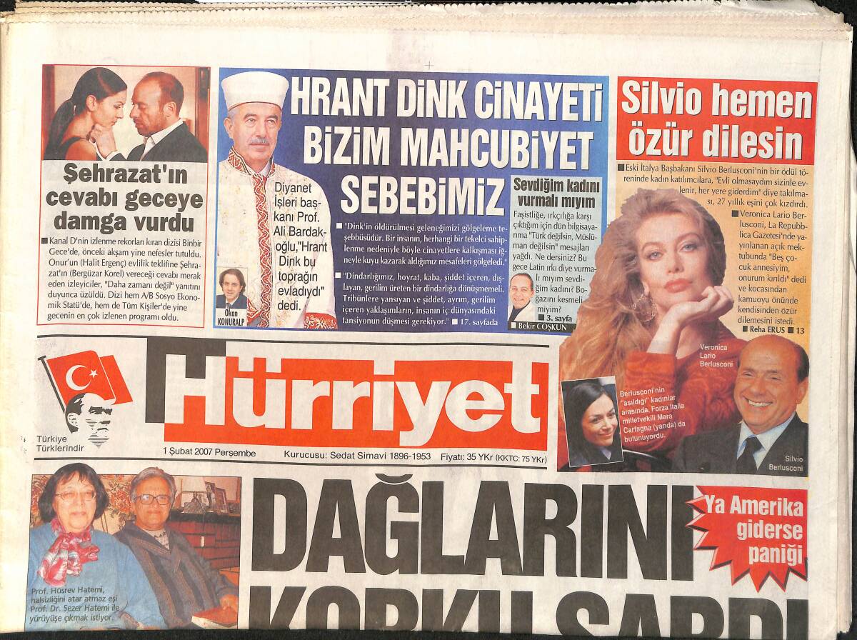 Hürriyet Gazetesi 1 Şubat 2007 - Beyonce En Çok Arzu Edilen Kadın Seçildi - Şaşkın Savaşını Erkin Baba Kazandı GZ3320 - 1
