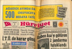 Hürriyet Gazetesi 1 Temmuz 1968 - Ruben Asayı Götüren 2 Jandarma Tutuklandı GZ65304 - 1