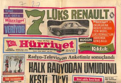Hürriyet Gazetesi 1 Temmuz 1973 - Eleştiri Yarışmasını Serpil Ersoy Kazandı GZ81738 - 1