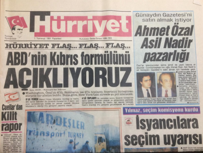 Hürriyet Gazetesi 1 Temmuz 1991 - Nilüfer Sezene Özendi - GZ12039 - 1