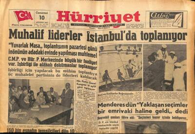 Hürriyet Gazetesi 10 Ağustos 1957 - Türkiye , Cenup Sınırına Asker Yığıyormuş!.. GZ90701 - 1