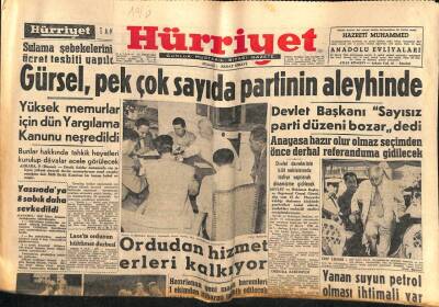 Hürriyet Gazetesi 10 Ağustos 1960 - Boluda İki Büyük Yangın Oldu , 141 Kişi Evsiz Kaldı GZ72649 - 2