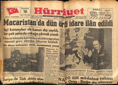 Hürriyet Gazetesi 10 Aralık 1956 - Macaristanda Dün Örfi İdare İlan Edildi GZ76784 - 1