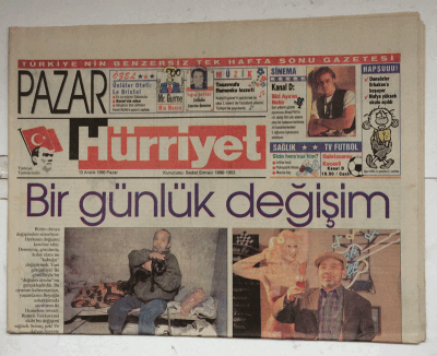 Hürriyet Gazetesi 10 Aralık 1995 - Arap Ve Zöhre İle Bir Günün Hikayesi GZ7601 - 1