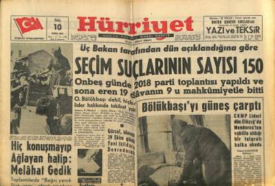 Hürriyet Gazetesi 10 Ekim 1961 - Hiç Konuşmayıp Ağlayan Hatip Melehat Gedik GZ77689 - 1