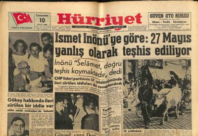 Hürriyet Gazetesi 10 Eylül 1960 - Anayasa Mahkemesi Ayrıca Yüce Divan Vazifesi Görecek GZ81954 - 1