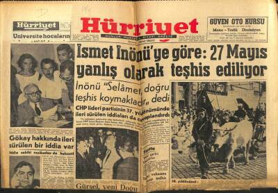 Hürriyet Gazetesi - 10 Eylül 1960 - Anayasa Mahkemesi Yüce Divan Görevi Görecek GZ99304 - 1