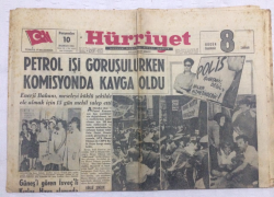 Hürriyet Gazetesi 10 Haziran 1965 - Petrol İşi Görüşülürken Komisyonda Kavga Oldu - GZ17760 - 1