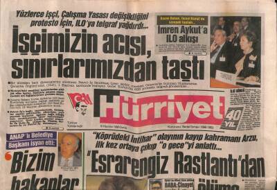 Hürriyet Gazetesi 10 Haziran 1988 - İmren Aykuta ILO Alkışı GZ81409 - 1