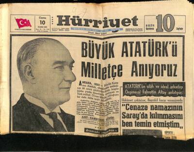 Hürriyet Gazetesi 10 Kasım 1967 - Büyük Atatürkü Milletçe Anıyoruz GZ62850 - 2