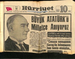 Hürriyet Gazetesi 10 Kasım 1967 - Büyük Atatürkü Milletçe Anıyoruz GZ62850 - 1