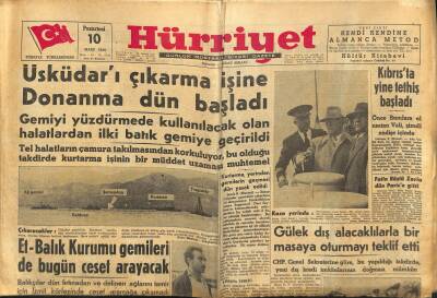 Hürriyet Gazetesi 10 Mart 1958 - Et-Balık Kurumu Gemileri de Bugün Ceset Arayacak GZ117883 - 1