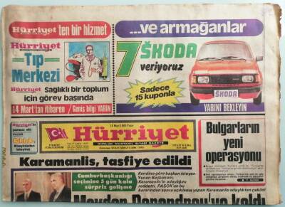 Hürriyet Gazetesi 10 Mart 1985 Dünyanın Gözü Cenevrede - GZ37735 - 1